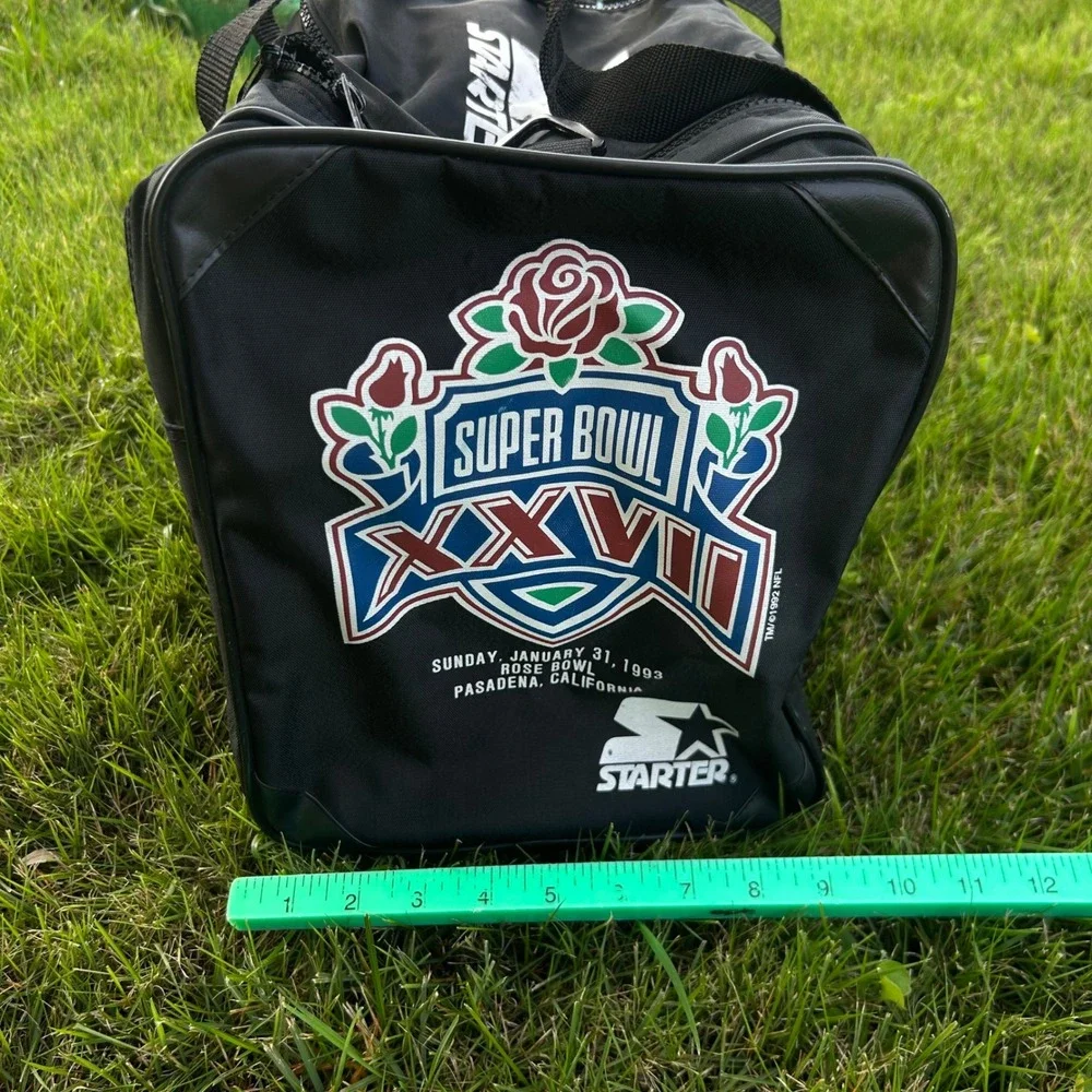 Vintage Starter Super Bowl XXVII 1993 Duffel Bag NFL Black Gym Travel Bag 20 In